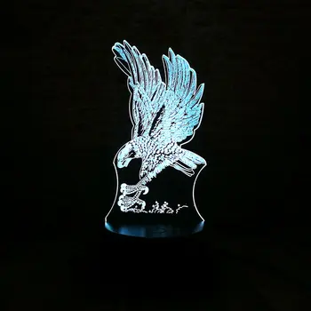 Eagle Luminous Juguetes 3D Illusion LED Nightlight Colorful Flash Light Desk Lamp Glede Animal Design Animal Model Toys
Eagle Luminous Juguetes 3D Illusion LED Nightlight Colorful Flash Light Desk Lamp Glede Animal Design Animal Model Toys