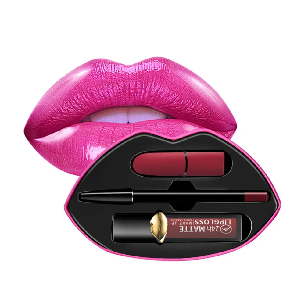 Lip Shape Nude Matte lipstick Makeup Set Matte Velvet Lipstick+Lip Liner+Lip Gloss Beauty Cosmetic long-lasting Women makeup Red
Lip Shape Nude Matte lipstick Makeup Set Matte Velvet Lipstick+Lip Liner+Lip Gloss Beauty Cosmetic long-lasting Women makeup Red