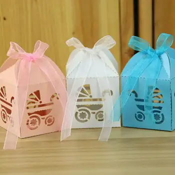 50pcs Baby Shower Baby Stroller Hollow Favor Candy Boxes Wedding Birth Announcement Box With Ribbon Boite Bonbons Bapteme
50pcs Baby Shower Baby Stroller Hollow Favor Candy Boxes Wedding Birth Announcement Box With Ribbon Boite Bonbons Bapteme