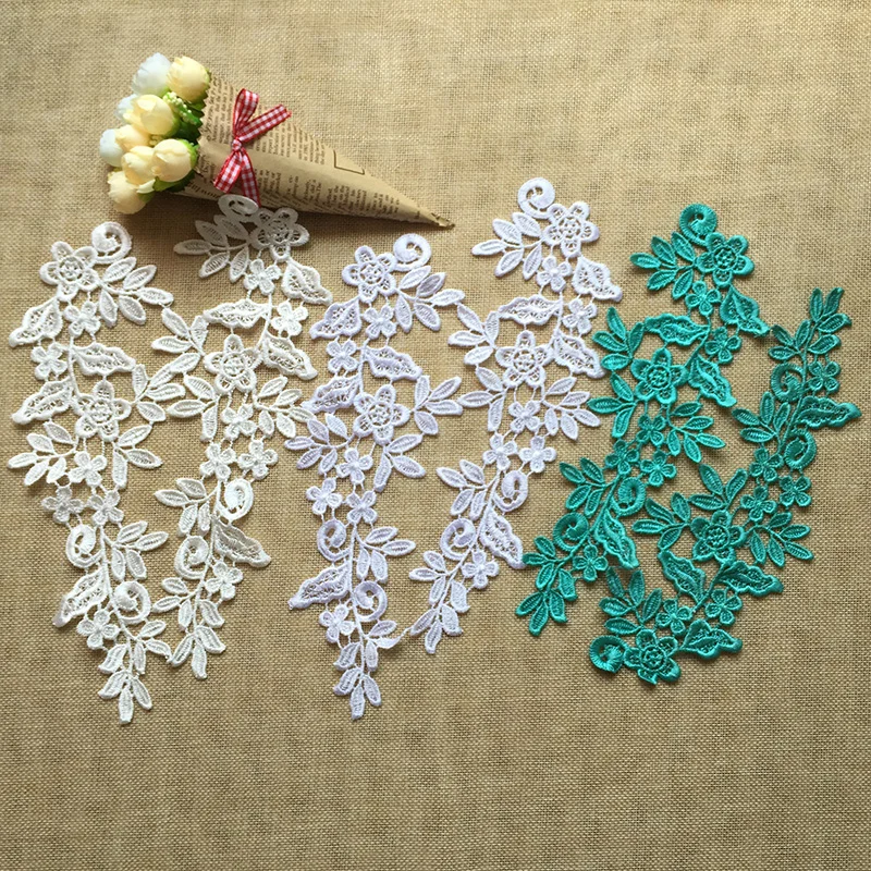 1Pair Water Soluble Embroidered Polyester Venise Floral Motif DIY Sewing Lace Applique Trim For Wedding Dress
1Pair Water Soluble Embroidered Polyester Venise Floral Motif DIY Sewing Lace Applique Trim For Wedding Dress