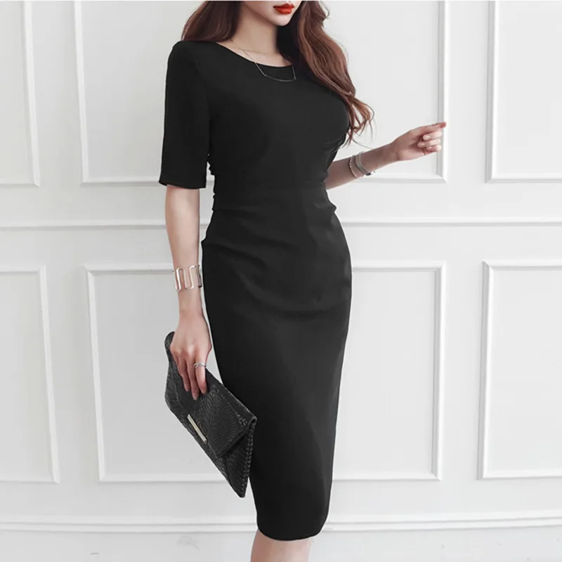 Women Clothes Women's Dress New Solid Color Professional Temperament Round Neck Waist Pleats Slim Pack Hip Step Bottom
Women Clothes Women's Dress New Solid Color Professional Temperament Round Neck Waist Pleats Slim Pack Hip Step Bottom