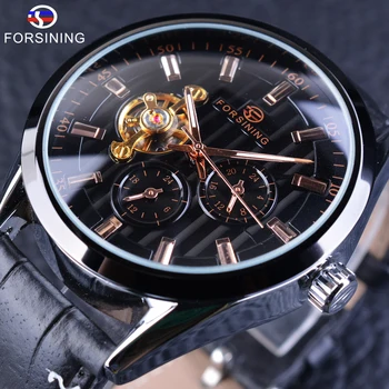 Forsining Men's Watch Fashion Tourbillion Design Hour Display Automatic Man Clock Black Genuine Leather Strap Wrist Watch
Forsining Men's Watch Fashion Tourbillion Design Hour Display Automatic Man Clock Black Genuine Leather Strap Wrist Watch