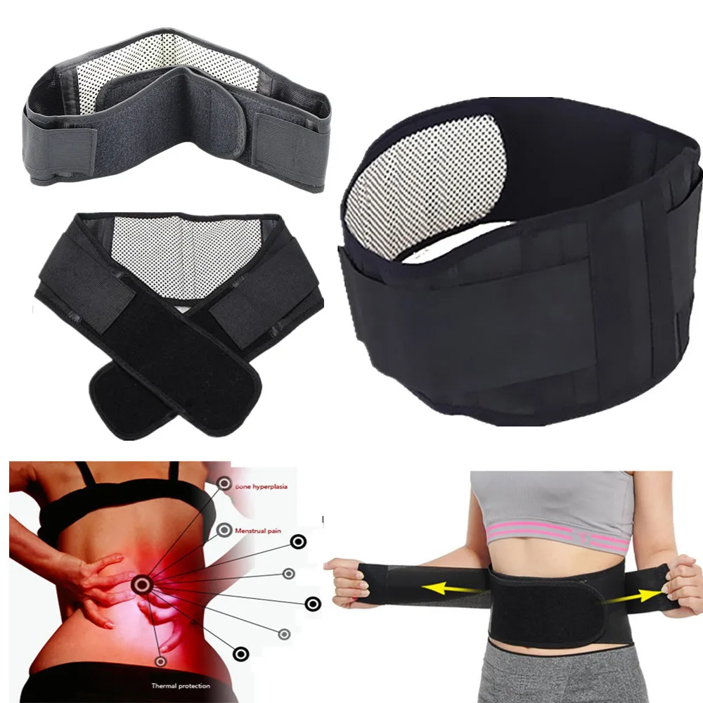 

Adjustable Tourmaline Self-heating Magnetic Therapy Waist Belt Lumbar Support Back Waist Support Brace Double Banded aja lumbar