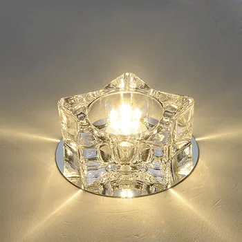 3W Crystal Lampshade LED Pentagram Lamp Modern Ceiling Light Fixtures Bedroom Stair Loft Porch Indoor Lighting Decor AC110-220V
3W Crystal Lampshade LED Pentagram Lamp Modern Ceiling Light Fixtures Bedroom Stair Loft Porch Indoor Lighting Decor AC110-220V
