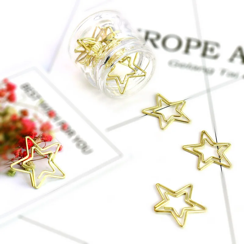 TUTU 10PCS/LOT Electroplated Gold star Paper Clip Pin Metal Clip Bookmarks Storage Office Accessories Cute Bow Paper clips H0022
TUTU 10PCS/LOT Electroplated Gold star Paper Clip Pin Metal Clip Bookmarks Storage Office Accessories Cute Bow Paper clips H0022