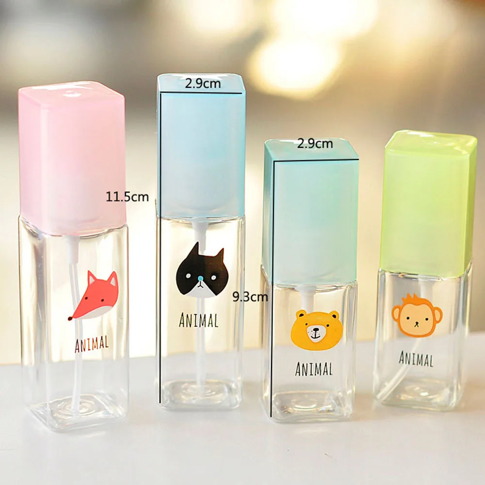 1 Pc 35ml/50ml Travel Transparent Cartoon Plastic Spray Refillable Bottle Small Mini Empty Reusable Skin Care Moist Perfume Atom
1 Pc 35ml/50ml Travel Transparent Cartoon Plastic Spray Refillable Bottle Small Mini Empty Reusable Skin Care Moist Perfume Atom