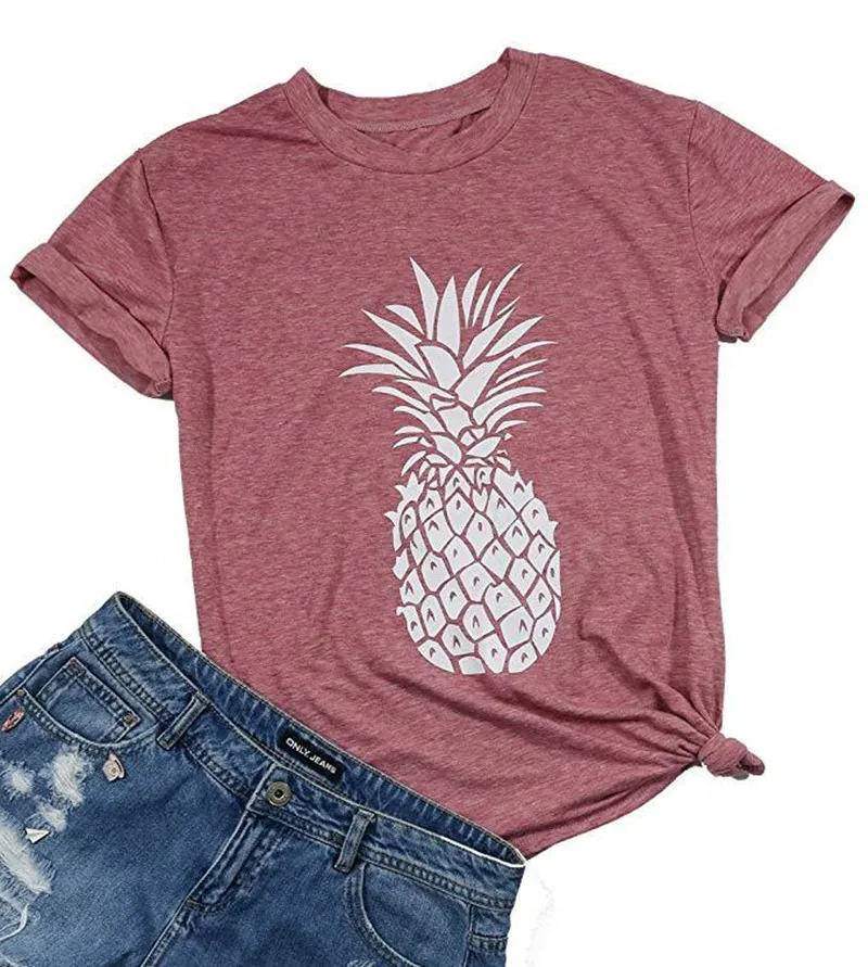 2019 Summer Women T-Shirt Pineapple Printed Casual Top Tees Loose Plus Size O-Neck Short Sleeve Harajuku Funny Female T-Shirt
2019 Summer Women T-Shirt Pineapple Printed Casual Top Tees Loose Plus Size O-Neck Short Sleeve Harajuku Funny Female T-Shirt