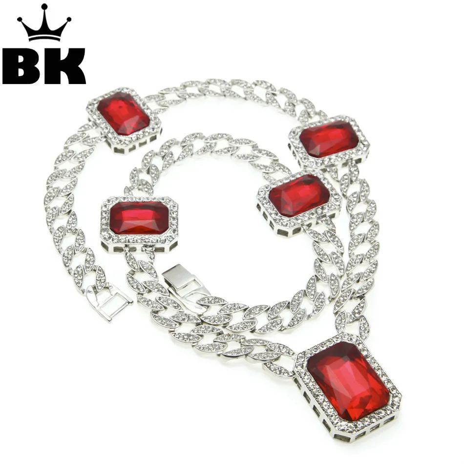 Gold Color Cuban Chain Necklace Red Rhinestone Hip Hop Necklace Fashion Unisex Miami Cuban Link Chain Rappers Jewelry Wholesale
Gold Color Cuban Chain Necklace Red Rhinestone Hip Hop Necklace Fashion Unisex Miami Cuban Link Chain Rappers Jewelry Wholesale