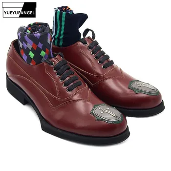 Brown Party Dress Genuine Cow Leather Shoes Men Handmade Embroidered Lace Up Office Oxford Shoes Male Casual Flat Shoes Big Size
Brown Party Dress Genuine Cow Leather Shoes Men Handmade Embroidered Lace Up Office Oxford Shoes Male Casual Flat Shoes Big Size