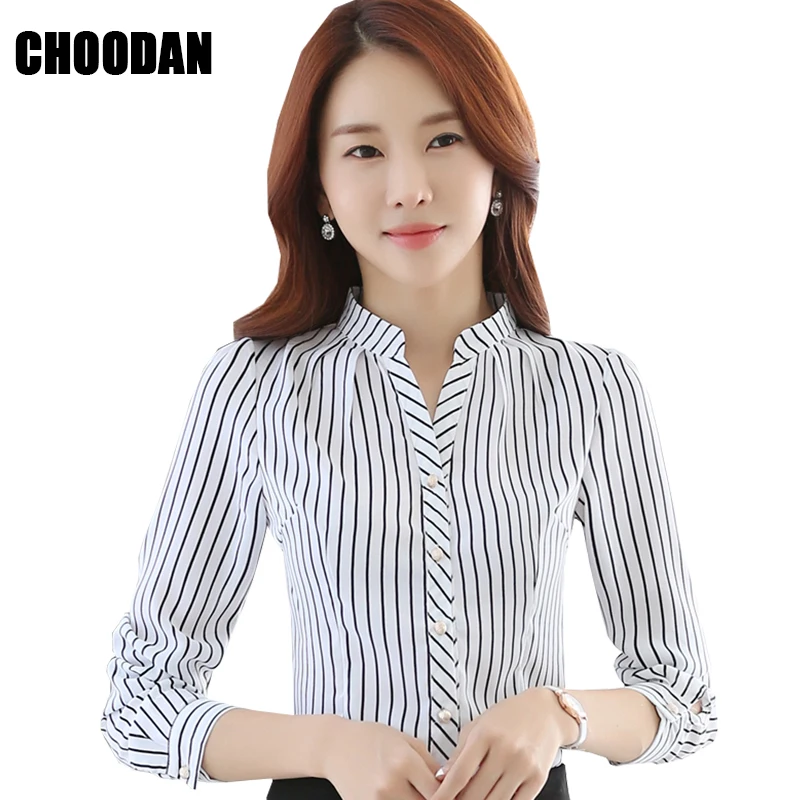Chiffon White/Black Striped Blouse Shirt Long Sleeve Korean Style Women Shirts 2018 Spring Summer Fitness Tops Female Clothing
Chiffon White/Black Striped Blouse Shirt Long Sleeve Korean Style Women Shirts 2018 Spring Summer Fitness Tops Female Clothing