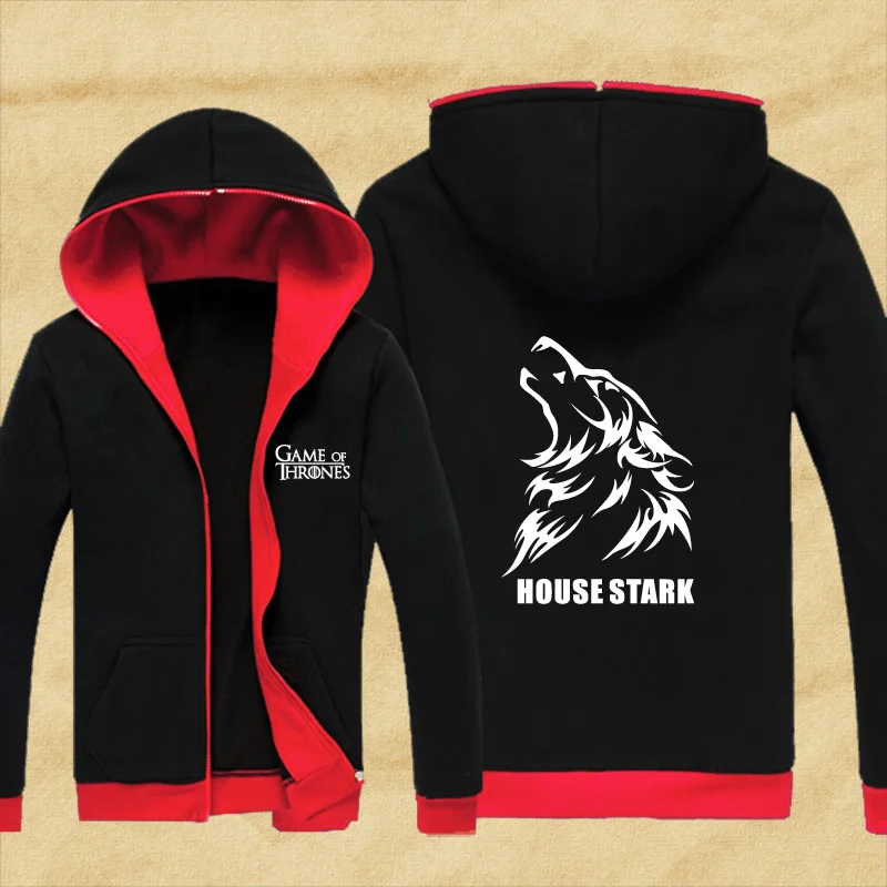 Hot New American Game of Thrones House Stark Hoodie Logo Winter Fleece Mens Sweatshirts Black Red Autumn New hoodie Coat
Hot New American Game of Thrones House Stark Hoodie Logo Winter Fleece Mens Sweatshirts Black Red Autumn New hoodie Coat