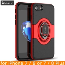 Для iPhone 8 8 плюс кольцо чехол Магнитный Air Vent держатель оригинальный iPaky Роскошные брендовые Kickstand чехол для iPhone 7 7 Plus(China)