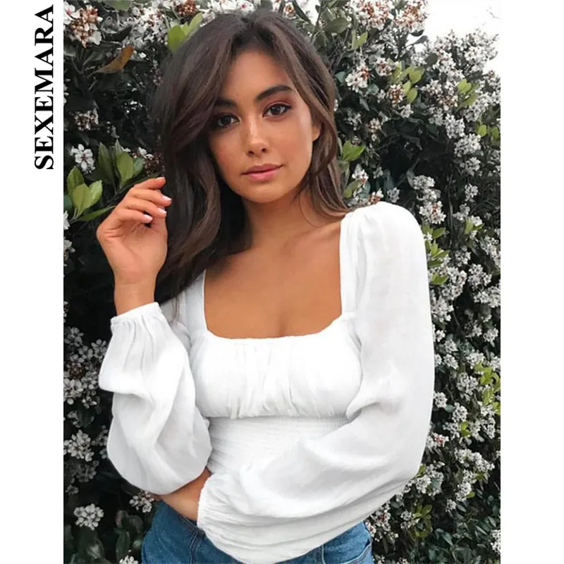 BOOFEENAA Ruffle Square Neck Long Sleeve Sexy White Blouses Woman Fashion 2019 Spring Vintage Shirts Female Boho Tops C71-AZ34
BOOFEENAA Ruffle Square Neck Long Sleeve Sexy White Blouses Woman Fashion 2019 Spring Vintage Shirts Female Boho Tops C71-AZ34