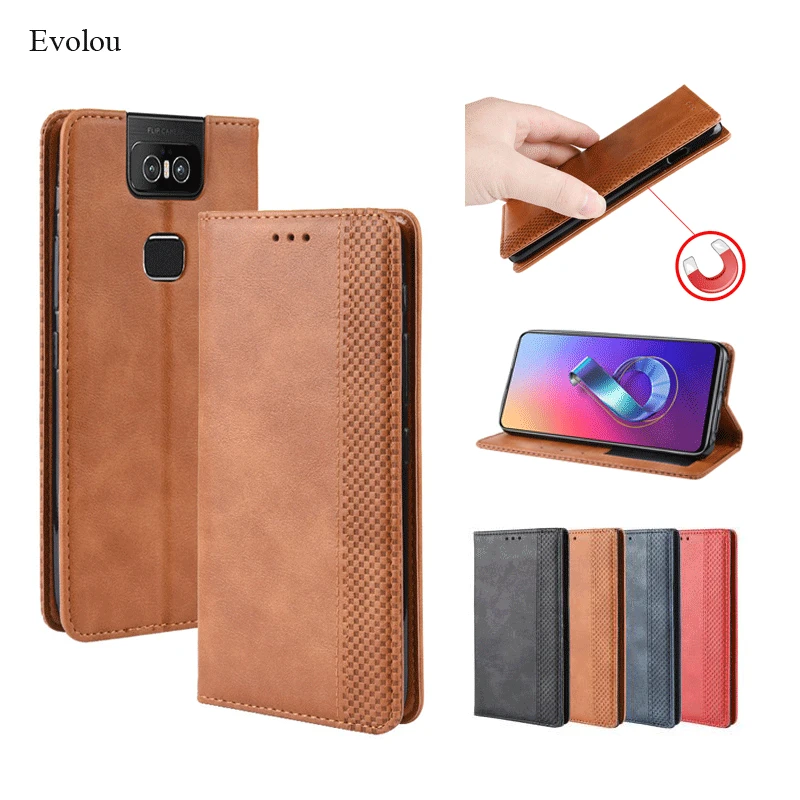 Retro Magnetic Leather Flip Cover for Asus Zenfone 6 ZS630KL Case Wallet Card Stand Soft Cover for Asus Zenfone 6 ZS630KL I01WD
Retro Magnetic Leather Flip Cover for Asus Zenfone 6 ZS630KL Case Wallet Card Stand Soft Cover for Asus Zenfone 6 ZS630KL I01WD