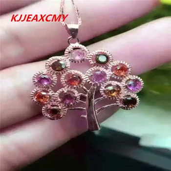 KJJEAXCMY Boutique jewelry Natural Tourmaline Pendant, candy color inlay, S925 sterling rose, gold and silver ornaments, fe 
KJJEAXCMY Boutique jewelry Natural Tourmaline Pendant, candy color inlay, S925 sterling rose, gold and silver ornaments, fe