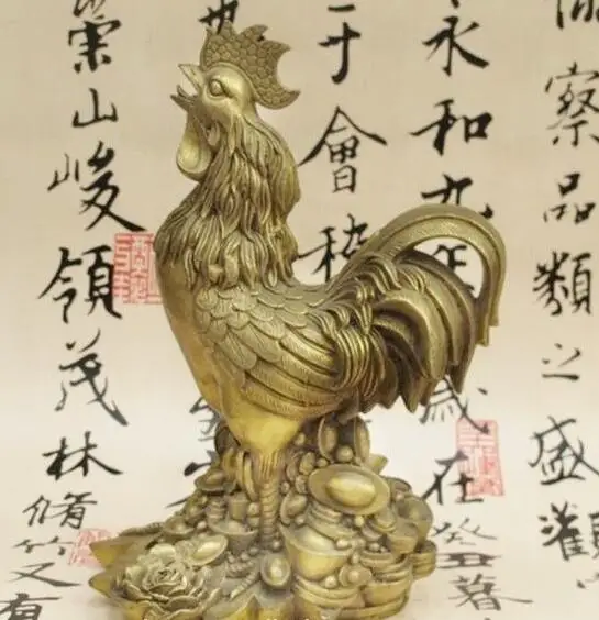 6710608++Chinese FengShui Brass Copper Wealth YuanBao Zodiac chanticleer chicken Statue
6710608++Chinese FengShui Brass Copper Wealth YuanBao Zodiac chanticleer chicken Statue