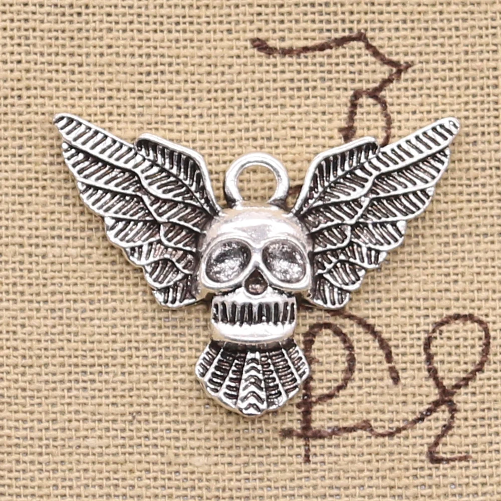 8pcs Charms Fly Skull Bat 34x25mm Antique Silver Color Plated Pendants Making DIY Handmade Tibetan Silver Color Jewelry
8pcs Charms Fly Skull Bat 34x25mm Antique Silver Color Plated Pendants Making DIY Handmade Tibetan Silver Color Jewelry