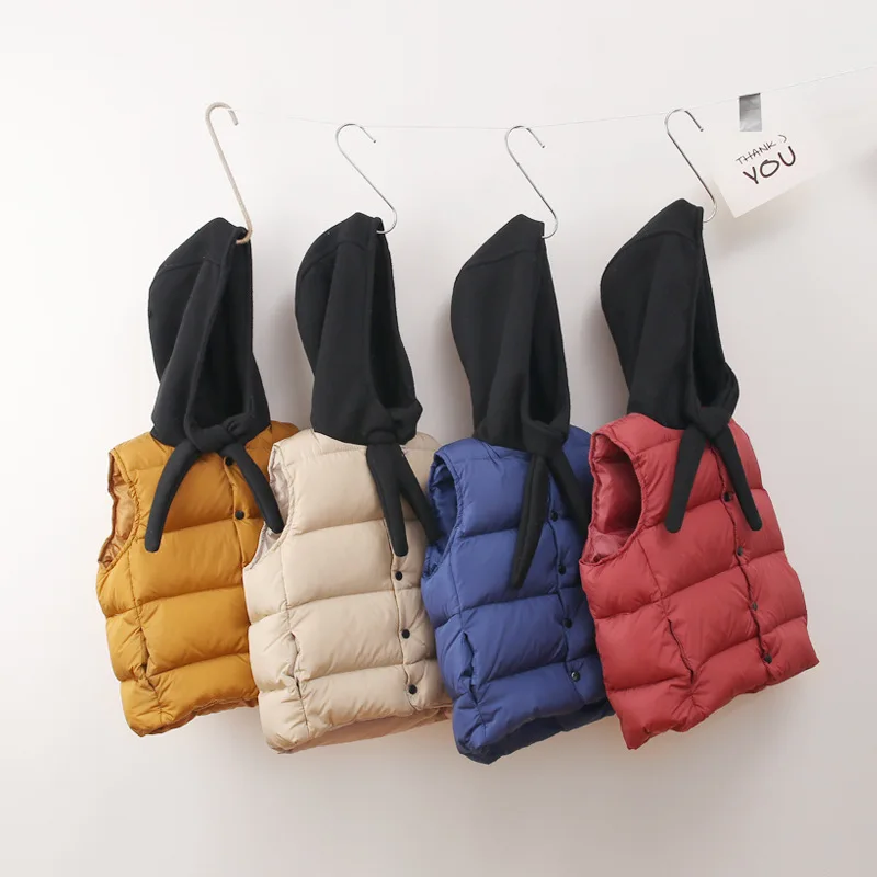 new Winter Kids Waistcoats Scarf Hooded Thicken Warm Baby Boys Padded Jackets Korean Style Girls Vests Unisex Children Clothes
new Winter Kids Waistcoats Scarf Hooded Thicken Warm Baby Boys Padded Jackets Korean Style Girls Vests Unisex Children Clothes
