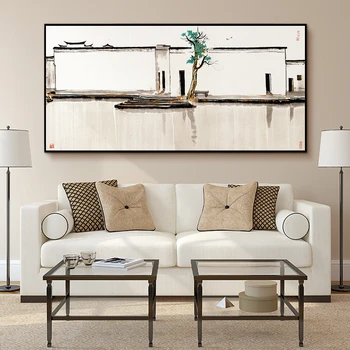 Jiangnan Landscape Ink Painting Village Canvas Wall Hanging Drawing Nordic Art Mural Poster Living Room Entrance Corridor Decor
Jiangnan Landscape Ink Painting Village Canvas Wall Hanging Drawing Nordic Art Mural Poster Living Room Entrance Corridor Decor