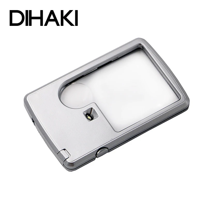 88*57*9mm Credit Card Blacklit Magnifier Loupe With Leather Case Magnifying Glass Ultra-Thin Portable Square With LED Light
88*57*9mm Credit Card Blacklit Magnifier Loupe With Leather Case Magnifying Glass Ultra-Thin Portable Square With LED Light