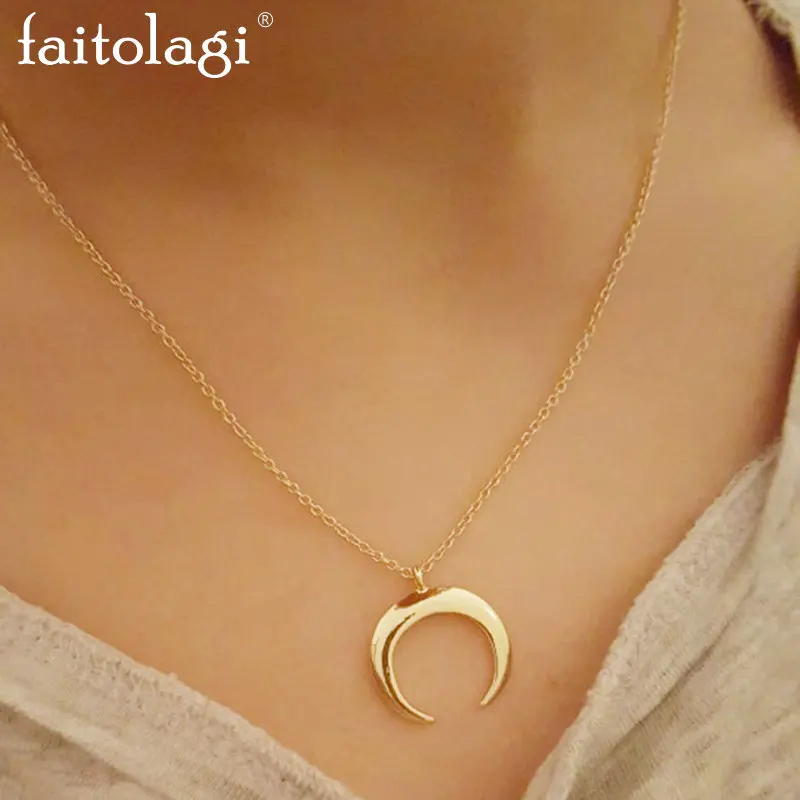 Hot Sale Delicate Kolye Pendant Necklace Curved Crescent Moon Necklace Gold Silver Women Necklace Ladies Jewelry Birthday Gift
Hot Sale Delicate Kolye Pendant Necklace Curved Crescent Moon Necklace Gold Silver Women Necklace Ladies Jewelry Birthday Gift
