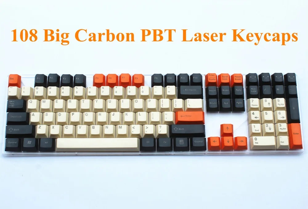 104 / 108 Keys PBT Carbon Edition Style Keycap Keycaps Set Top Printed Side Printed Key Caps for Cherry MX Mechanical Keyboard
104 / 108 Keys PBT Carbon Edition Style Keycap Keycaps Set Top Printed Side Printed Key Caps for Cherry MX Mechanical Keyboard