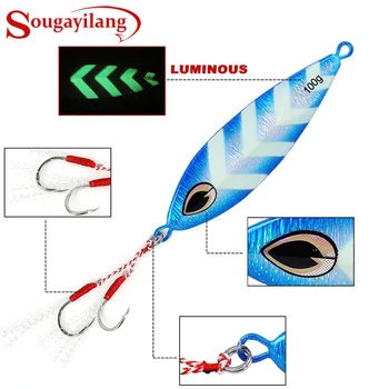 Sougayilang 1Pcs/Lot Fishing Lure Combo 100g 16.2cm Fake Bait Mitel Jigging Double Hook Hard Bait Artificial Fishing Bait Tackle
Sougayilang 1Pcs/Lot Fishing Lure Combo 100g 16.2cm Fake Bait Mitel Jigging Double Hook Hard Bait Artificial Fishing Bait Tackle