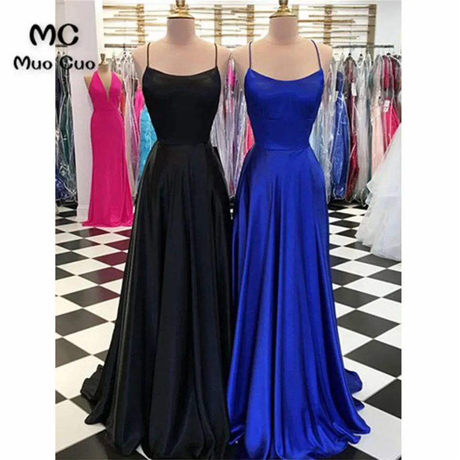 2018 Simple Prom Dresses Long with Pleat Spaghetti Straps Scoop Neck Vestido Longo Satin Formal Evening Party Dress 100% Real
2018 Simple Prom Dresses Long with Pleat Spaghetti Straps Scoop Neck Vestido Longo Satin Formal Evening Party Dress 100% Real
