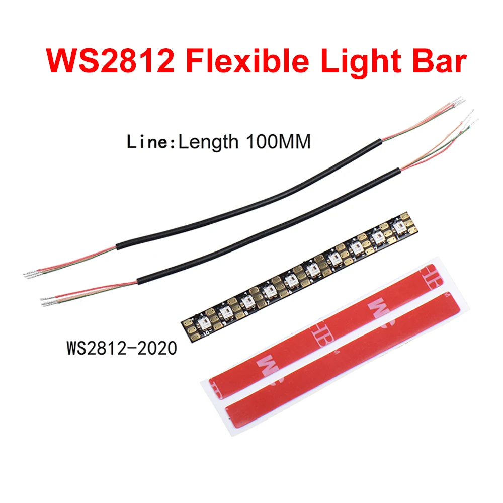 FPV WS2812 Flexible Light Bar strap with High brightness 2020 Lights support F3 F4 F7 Flight Controller (1)