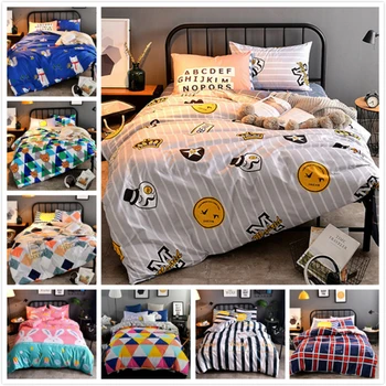 Smile Face Stripe Duvet Cover 3/4 pcs Bedding Set Kids Child Soft Bed Linens Single Full Queen King Size 150x200 180x220 200x230 
Smile Face Stripe Duvet Cover 3/4 pcs Bedding Set Kids Child Soft Bed Linens Single Full Queen King Size 150x200 180x220 200x230