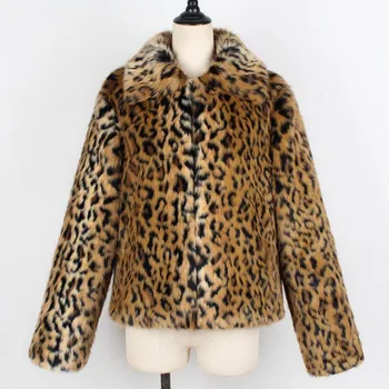 Hot Sale Women Leopard Fur Coat Winter Warm Short Furry Jacket Lapel Collar Casual Hairy Jaqueta Feminina Faux Fur Outwear Coats
Hot Sale Women Leopard Fur Coat Winter Warm Short Furry Jacket Lapel Collar Casual Hairy Jaqueta Feminina Faux Fur Outwear Coats
