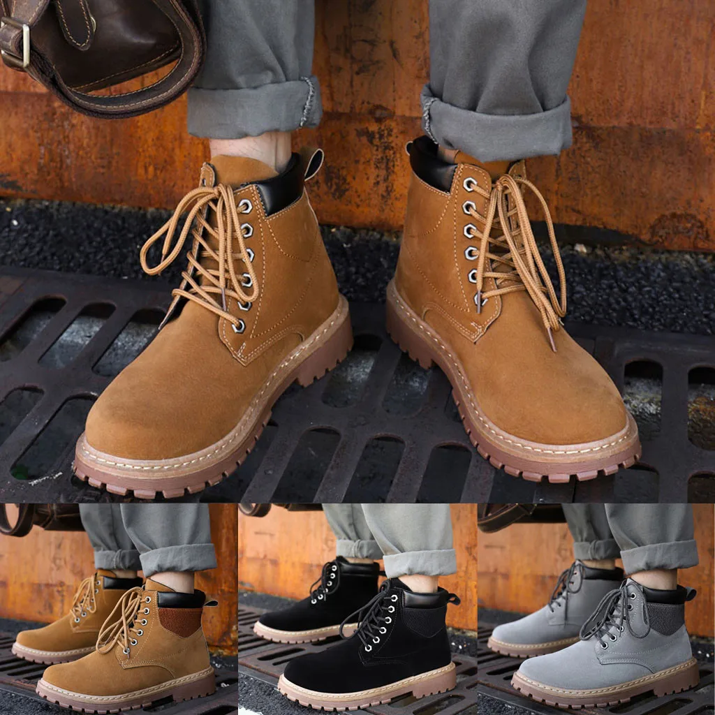 Men's Outdoor Matte Leather Boots Trend England Style Suede High-Slip Skid Boots Botas Hombre
Men's Outdoor Matte Leather Boots Trend England Style Suede High-Slip Skid Boots Botas Hombre