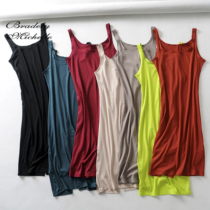 2019 Summer elegant female dress Basic Sheath Sleeveless Slits knitted Vest dress for Sexy Women
2019 Summer elegant female dress Basic Sheath Sleeveless Slits knitted Vest dress for Sexy Women