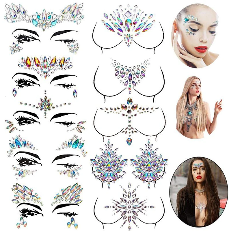 10pcs/set Sexy Women Chest Waist Rhinestone Glitter Sticker Face Jewels Gems Festival Party Body Arms Jewels Beauty Makeup Tools
10pcs/set Sexy Women Chest Waist Rhinestone Glitter Sticker Face Jewels Gems Festival Party Body Arms Jewels Beauty Makeup Tools