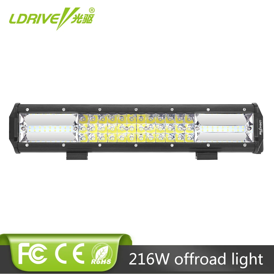 Tri-row 16 Inch 216W CREE Chips LED Work Light Bar Off Road Driving Lamp Combo Beam For Jeep Truck SUV ATV 4x4 4WD 12V 24V Light
Tri-row 16 Inch 216W CREE Chips LED Work Light Bar Off Road Driving Lamp Combo Beam For Jeep Truck SUV ATV 4x4 4WD 12V 24V Light