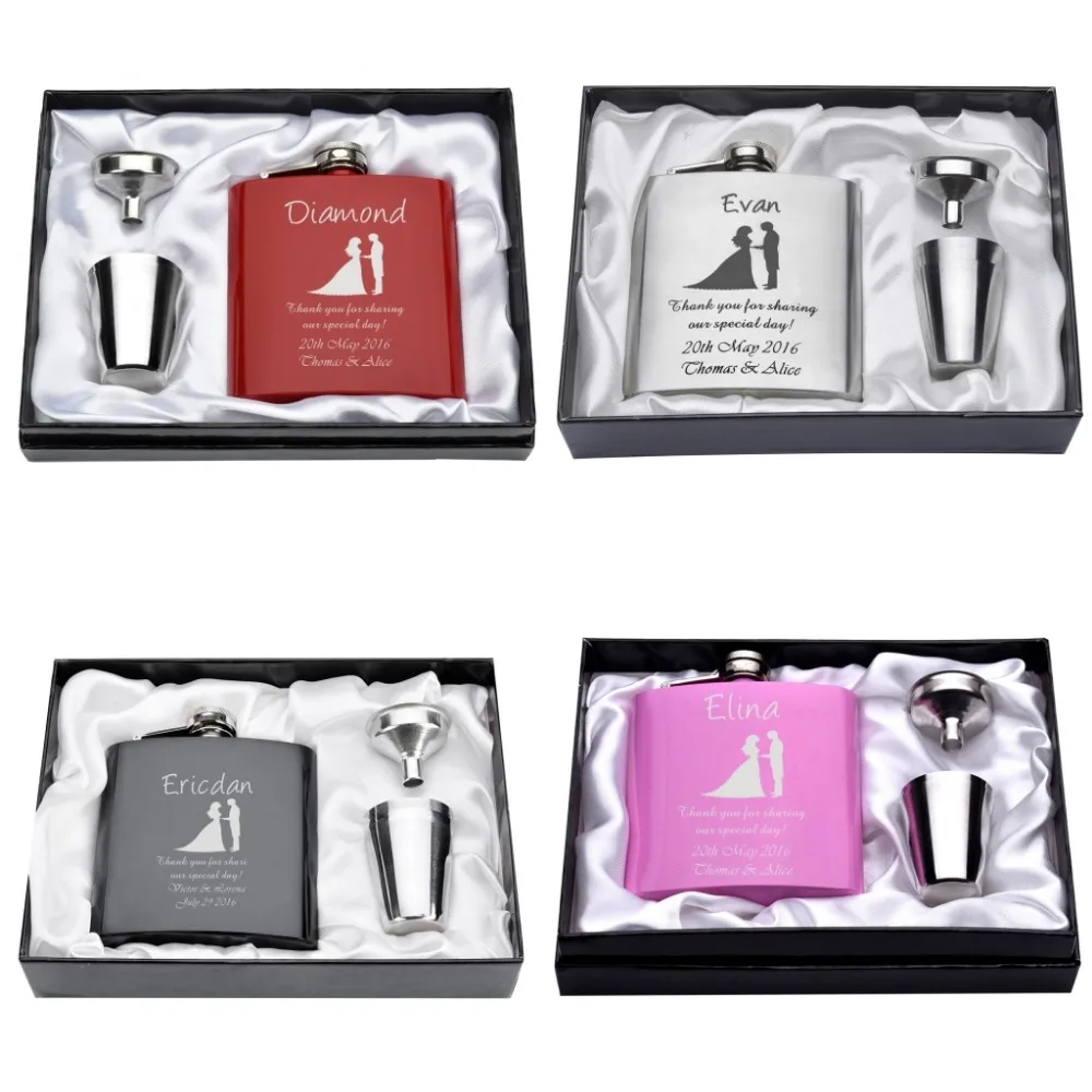 Personalized Engraved 6oz Hip Flask Set Funnel 2 Cups Stainless Steel Funnel Mr Surname & Mrs Surname & Date Wedding Gift Favor
Personalized Engraved 6oz Hip Flask Set Funnel 2 Cups Stainless Steel Funnel Mr Surname & Mrs Surname & Date Wedding Gift Favor