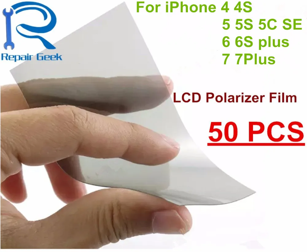 50pcs/Lot Original LCD Polarizer Polarized Film For iPhone 8 4 5 5S 5C 6 6S 7 plus LCD Filter Polarizing Polaroider
50pcs/Lot Original LCD Polarizer Polarized Film For iPhone 8 4 5 5S 5C 6 6S 7 plus LCD Filter Polarizing Polaroider