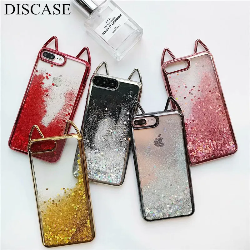 Flash Powder Dynamic Liquid Quicksand Phone Case For iphone 6 6s 7 8plus X Stylish Cute Animal Ear Plated Diamond Transparent
Flash Powder Dynamic Liquid Quicksand Phone Case For iphone 6 6s 7 8plus X Stylish Cute Animal Ear Plated Diamond Transparent