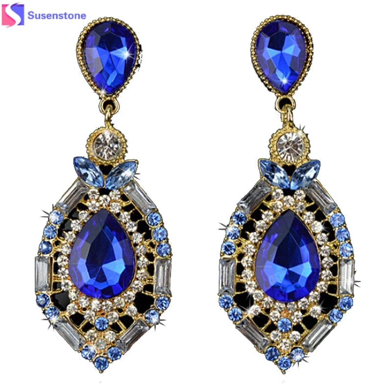 1 Pair Women Sparkling Crystal Teardrop Dangle Rhinestone Earrings beautiful accessories for you #5-6
1 Pair Women Sparkling Crystal Teardrop Dangle Rhinestone Earrings beautiful accessories for you #5-6
