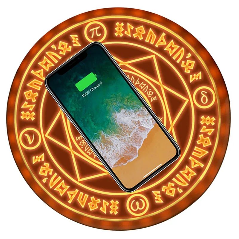 Comic Magic Array Wireless Charger Circle Qi Wireless Universal Fast Charger for iPhone X 8 Quick Charging Pad Replenisher 2019
Comic Magic Array Wireless Charger Circle Qi Wireless Universal Fast Charger for iPhone X 8 Quick Charging Pad Replenisher 2019