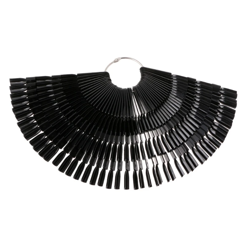 150 pcs 12.5CM Plastic Showing Board New Fashion Black Nail Art Tips Display Fan Board Chart Color Sample Practice Polish Tool
150 pcs 12.5CM Plastic Showing Board New Fashion Black Nail Art Tips Display Fan Board Chart Color Sample Practice Polish Tool