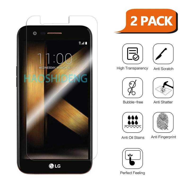 2Pcs/Lot Full Tempered Glass For LG K20 plus Screen Protector 2.5D 9h tempered glass Protective Film | Мобильные телефоны и