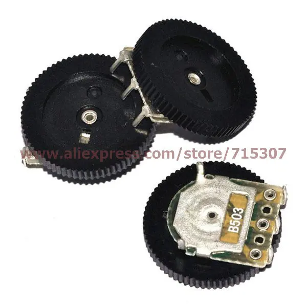 PHISCALE 50 шт. 16*2/16x2 одинарная передача/потенциометр с циферблатом 50K 3pin|potentiometer 50k|gear