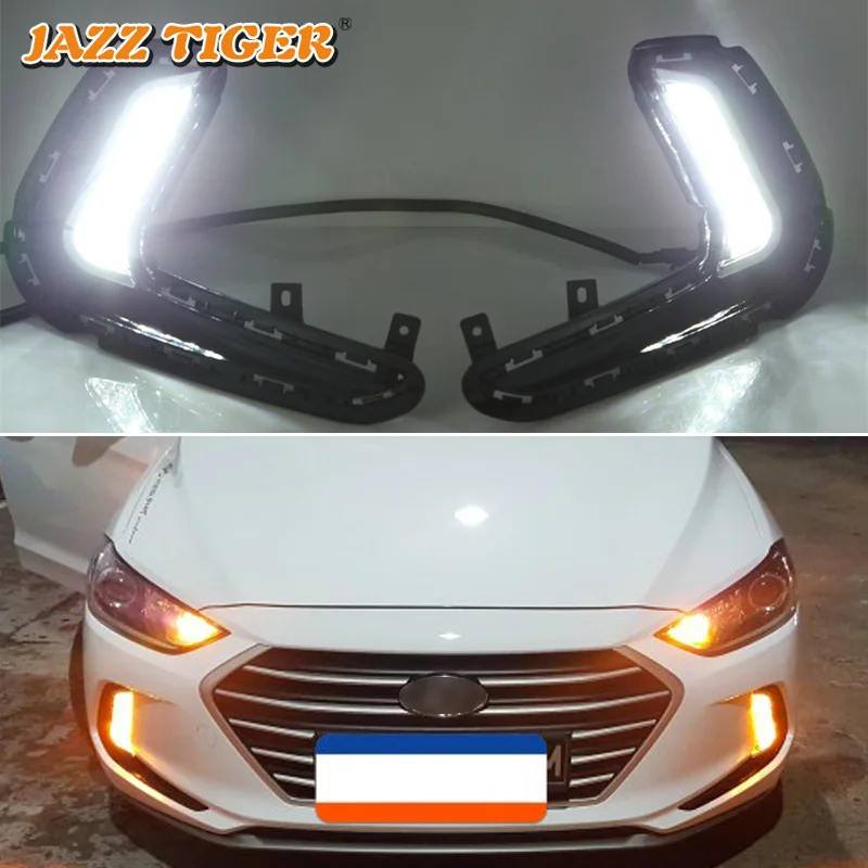 JAZZ TIGER 2PCS Yellow Turn Signal Function 12V Car DRL Lamp LED Daytime Running Light For Hyundai Elantra 2016 2017 2018
JAZZ TIGER 2PCS Yellow Turn Signal Function 12V Car DRL Lamp LED Daytime Running Light For Hyundai Elantra 2016 2017 2018