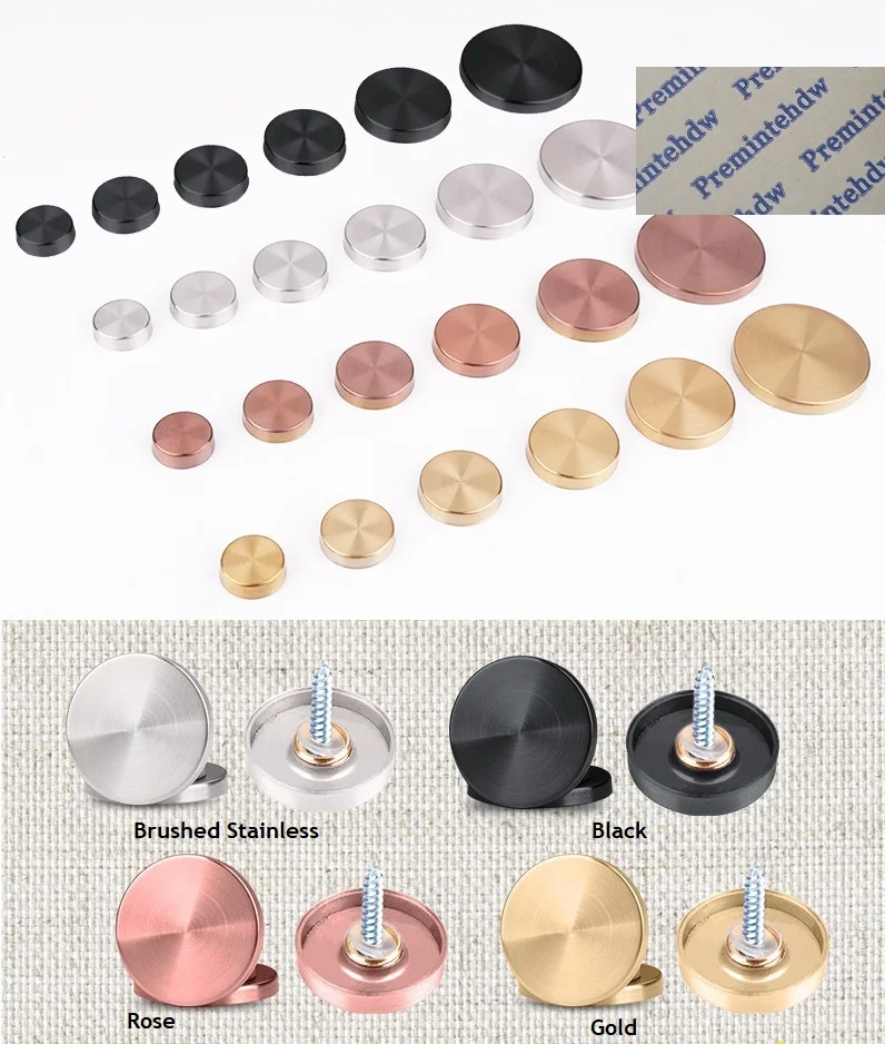 8Pcs/Lot 304 Stainless Steel Cap Cover Decorative Mirror Screw Nail Display Mirror Glass Acrylic Gold Rose Black
8Pcs/Lot 304 Stainless Steel Cap Cover Decorative Mirror Screw Nail Display Mirror Glass Acrylic Gold Rose Black