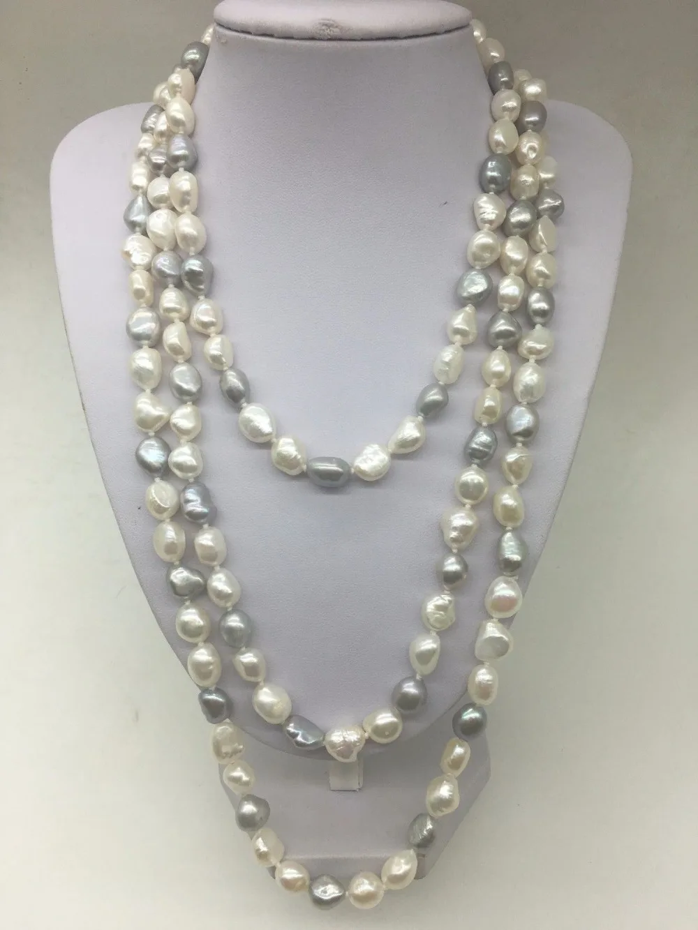 Handmade white gray baroque freshwater real natural pearls wrap necklace 160cm long fashion jewelry
Handmade white gray baroque freshwater real natural pearls wrap necklace 160cm long fashion jewelry