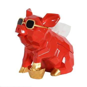 Geometric Lucky Ingots Pig Napkin Holder Box Animal Sculpture Paper Towel Dispenser Pigs Kitchen Boxes for Decoration Home Decor
Geometric Lucky Ingots Pig Napkin Holder Box Animal Sculpture Paper Towel Dispenser Pigs Kitchen Boxes for Decoration Home Decor