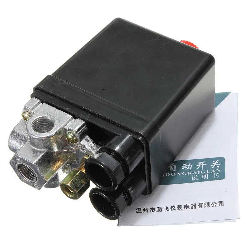 90-120PSI Heavy Air Compressor Pressure Control Switch Valve 12 Bar 20A AC 220V 4 Port 12.5 x 8 x 5cm Best Price
90-120PSI Heavy Air Compressor Pressure Control Switch Valve 12 Bar 20A AC 220V 4 Port 12.5 x 8 x 5cm Best Price