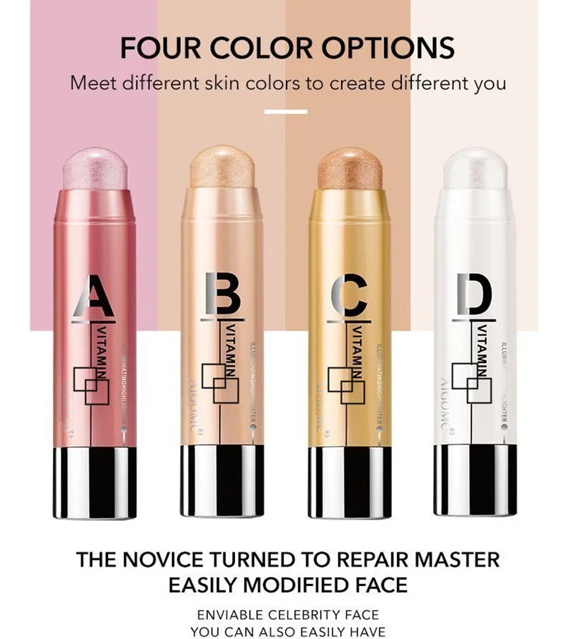 AIGOMC three-dimensional high-light repair capacity bar 4 color pearl concealer brightening bar makeup highlighter TSLM1
AIGOMC three-dimensional high-light repair capacity bar 4 color pearl concealer brightening bar makeup highlighter TSLM1