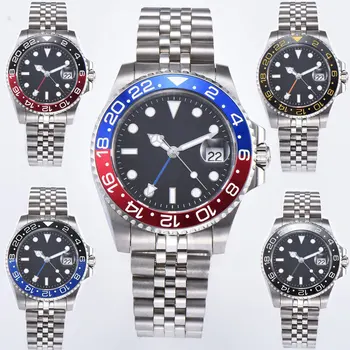 40mm PARNIS Blue/red bezel Mechanical clock deployment clasps Jubilee Bracelet Sapphire Crystal Date GMT Automatic Mens watch
40mm PARNIS Blue/red bezel Mechanical clock deployment clasps Jubilee Bracelet Sapphire Crystal Date GMT Automatic Mens watch